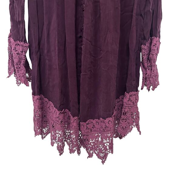 Johnny Was Purple Lace Tunic Dress Sz S - Picture 2 of 9